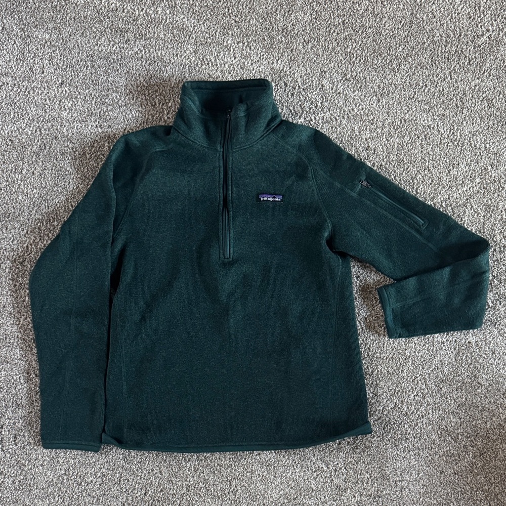 Patagonia Women’s Better Sweater, Dark Green Half-Zip Pullover